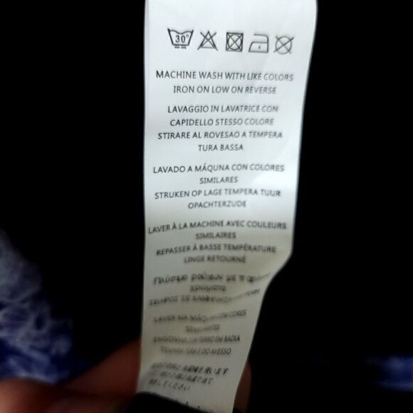 NWOT AngelEye London Geo Floral Blue Gray Dress - Picture 11 of 12